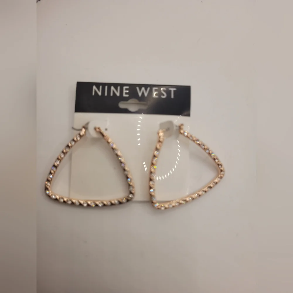 Brand new rose gold hoops